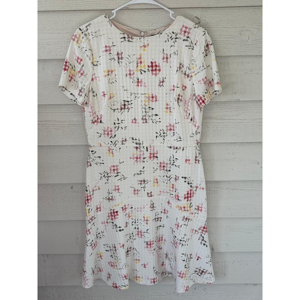 Lauren Ralph Lauren Floral Dress Size 8/10 Short Sleeve Fit & Flare - Picture 2 of 9